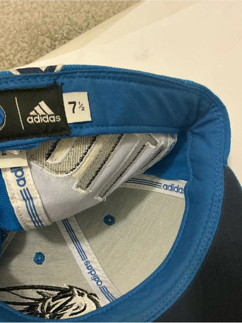 Dallas Mavericks Hat Adidas  7 1/2 Texas Fitted Cap Flexfit